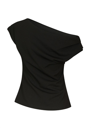 Mabelle drapy top Sort Neo Noir 